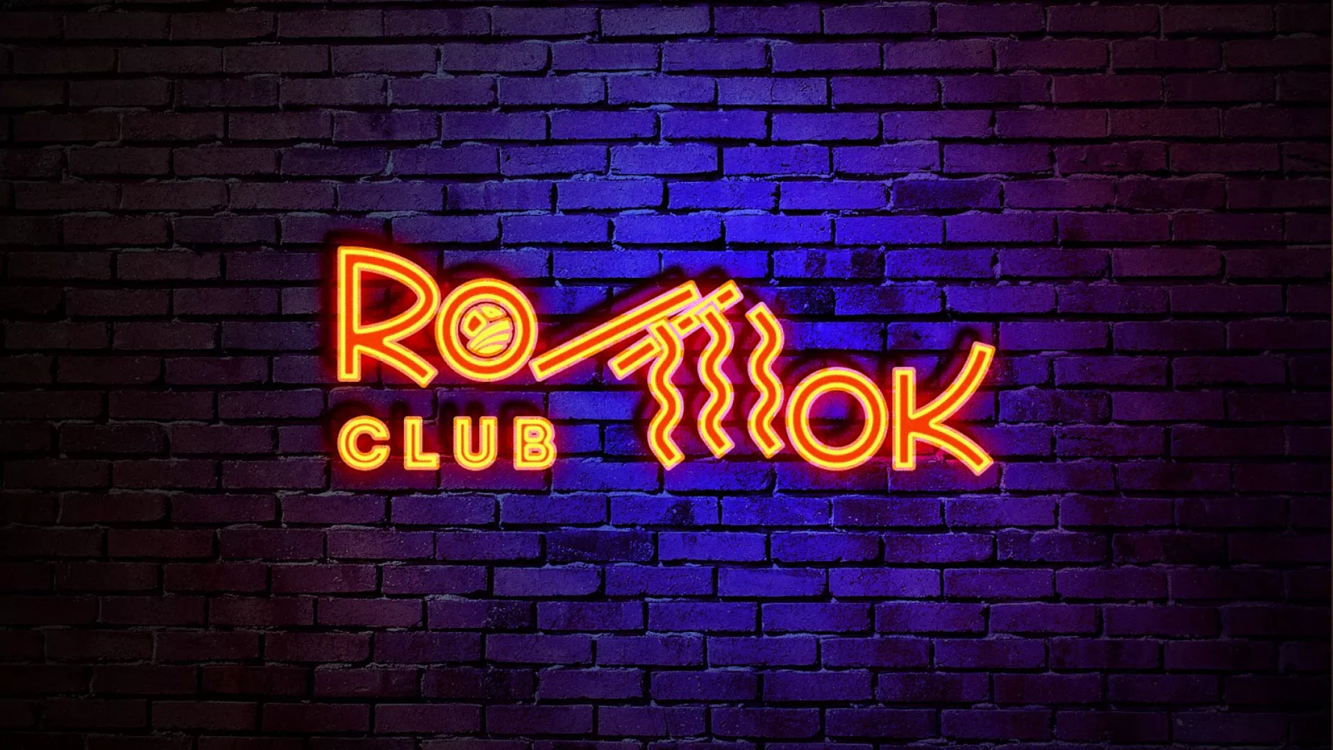 Разработка интерьерной вывески суши-бара «Roll Wok Club» в Лангепасе